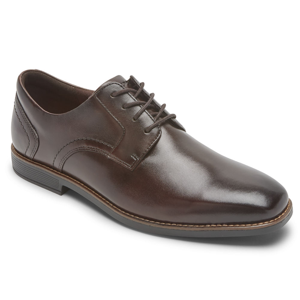 Rockport Snörskor Herr Mörkbruna - Slayter Plain Toe Shoe - AOMTP9835